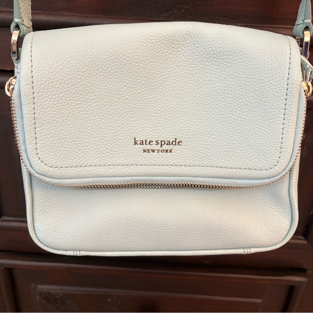 Kate Spade Leather Light Teal Crossbody Bag